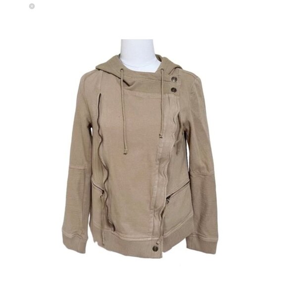 Free People Carmen Moto Top/Jacket in Calm Sand Size Small NWOT - Picture 7 of 15